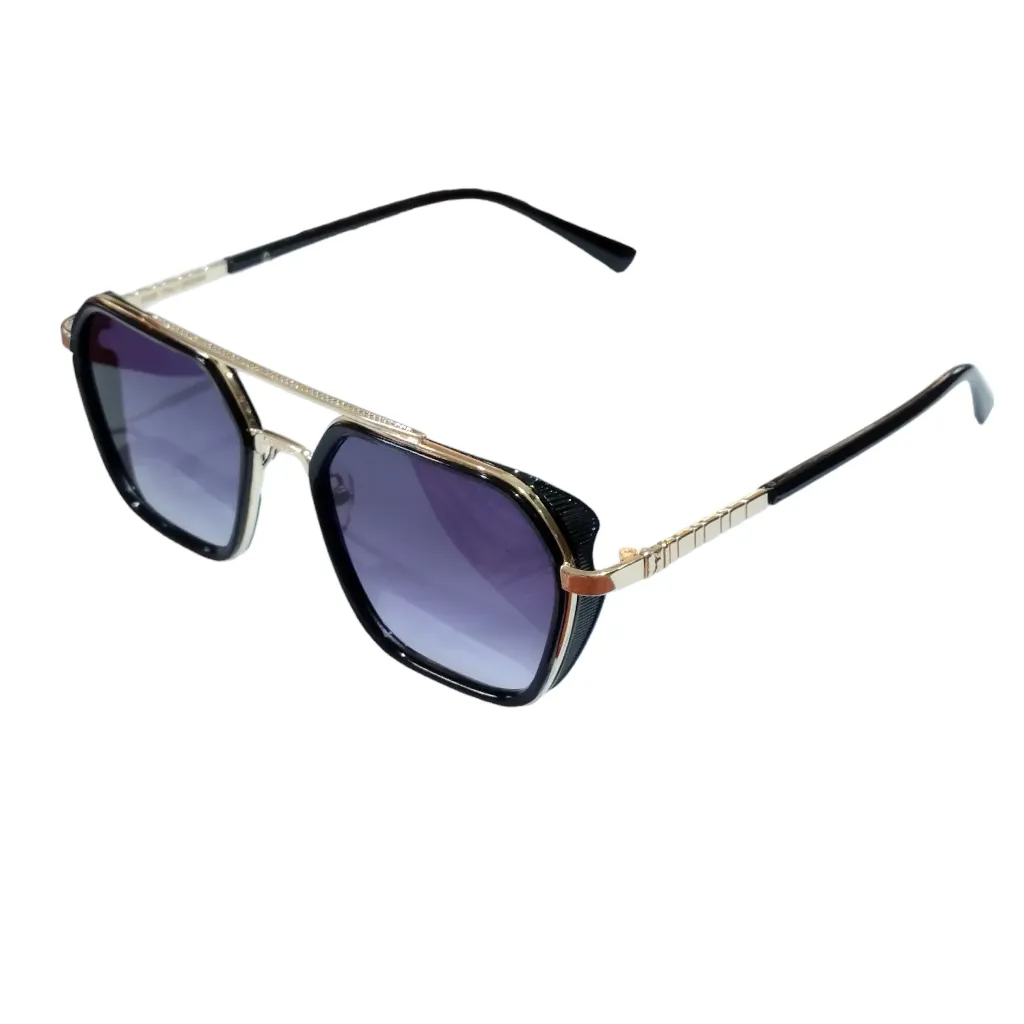 Stylish-Designer-Hexagon-Black-Gold-Sunglasses-1.webp