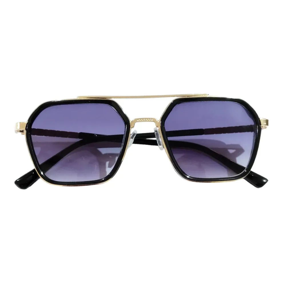 Stylish-Designer-Hexagon-Black-Gold-Sunglasses-2.webp