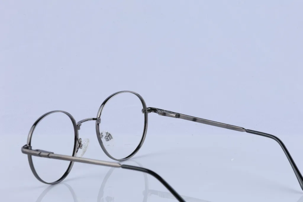 Retro Round Metal Frame - Gunmetal Grey