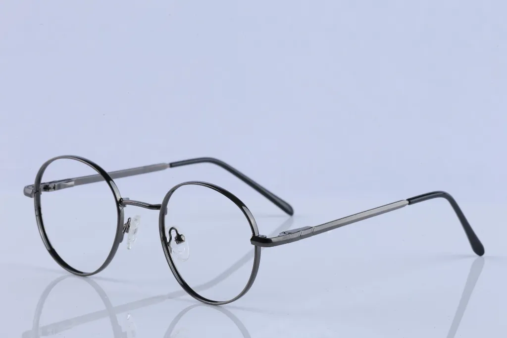 Retro Round Metal Frame - Gunmetal Grey