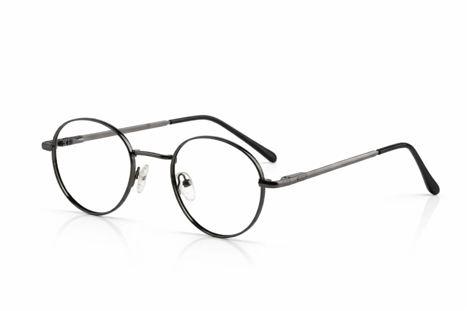 Retro Round Metal Frame - Gunmetal Grey