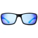 Black Frame Blue Mirror Polarized Sunglasses For Sports Driving Cycling
