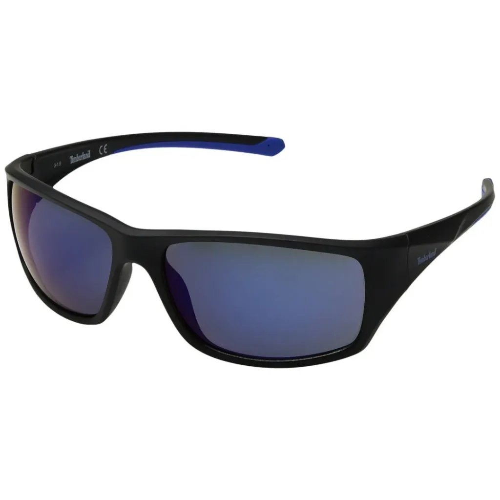 [SG113] BLACK - Blue Mirror Sports Cricket Sunglasses Running Cycling EYESafety Sunglasses (M)