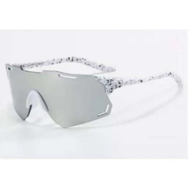 Cricket Sunglasses Cycling Sunglasses White Frame Silver Mirror Lens