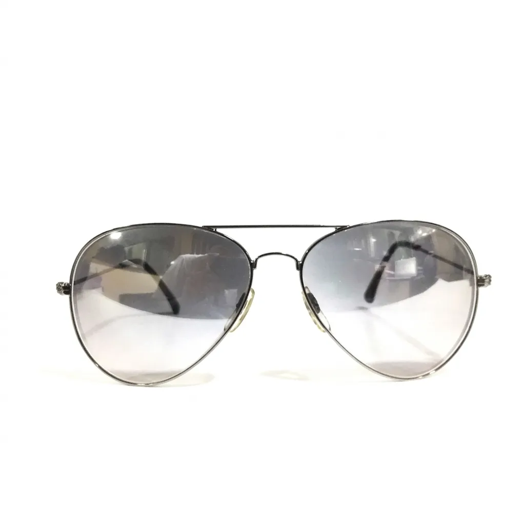 [SG65] Silver Mirror Pilot Aviator Sunglasses – Classic Captain Style with UV400 Protection (M)