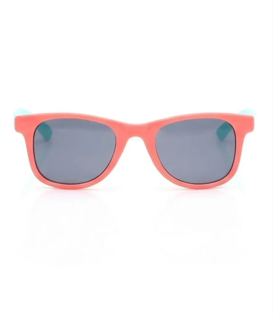 Kid's Vibrant Coral & Mint Dual-Tone Wayfarer Sunglasses
