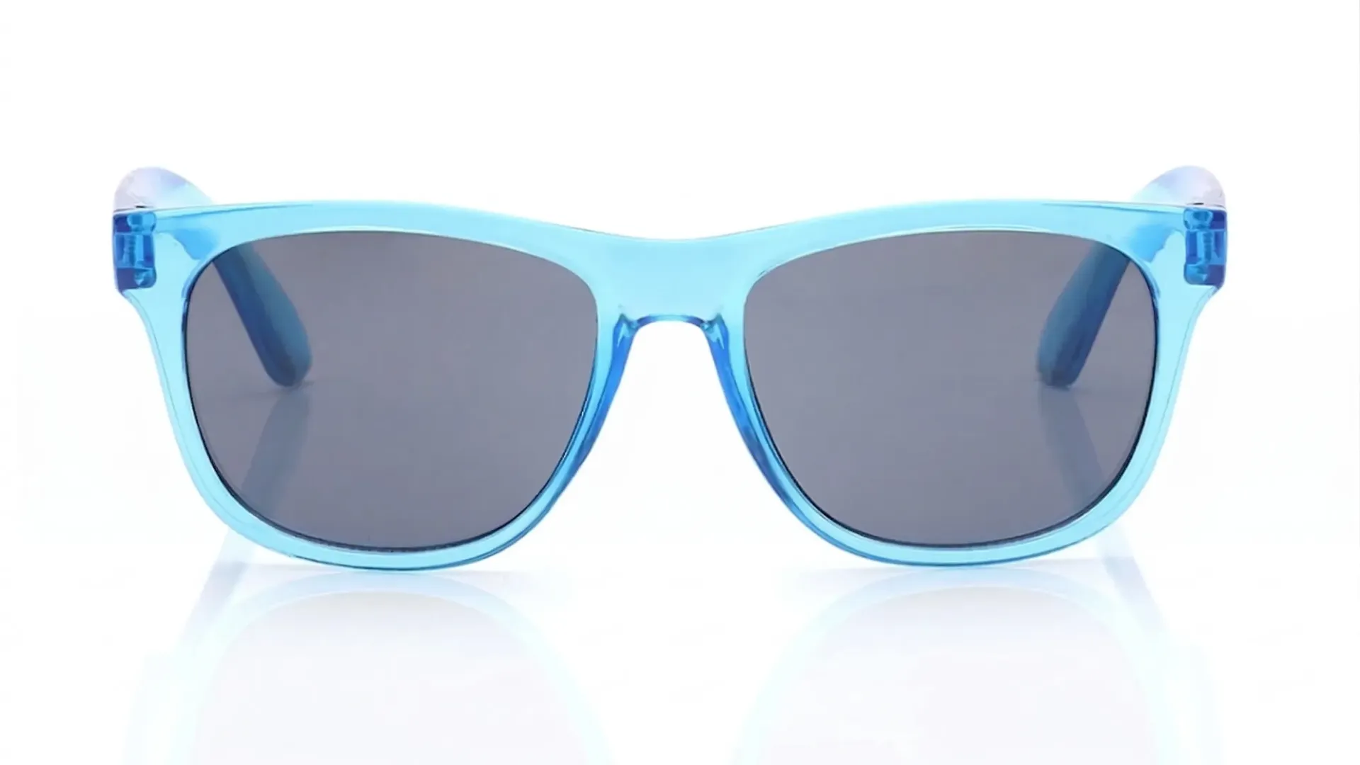 Kids' Sky Blue Transparent Wayfarer Sunglasses