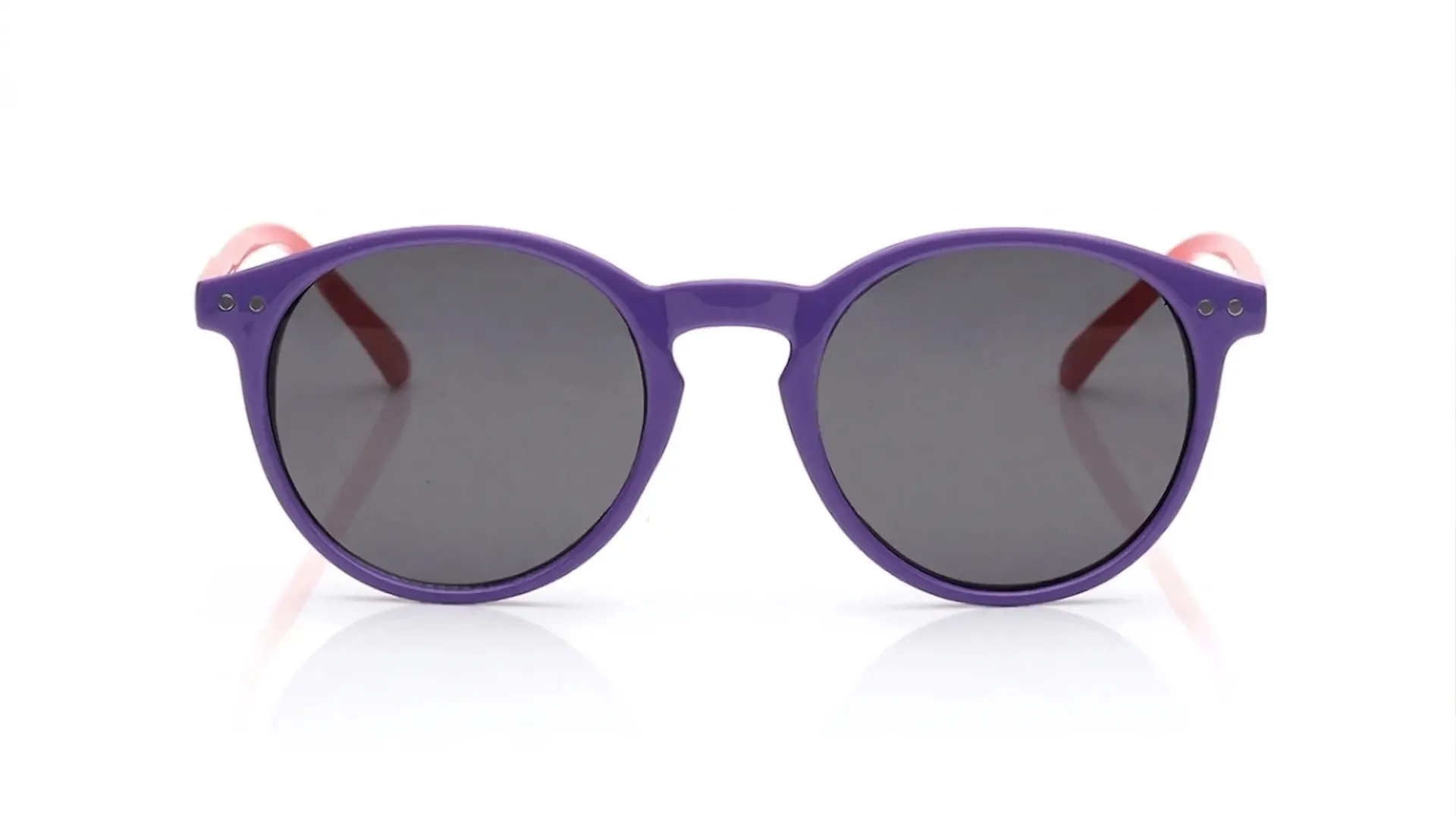 Kids' Round Purple Sunglasses (M)