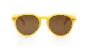 Retro Yellow Round Sunglasses – Unisex Brown Tinted Lenses
