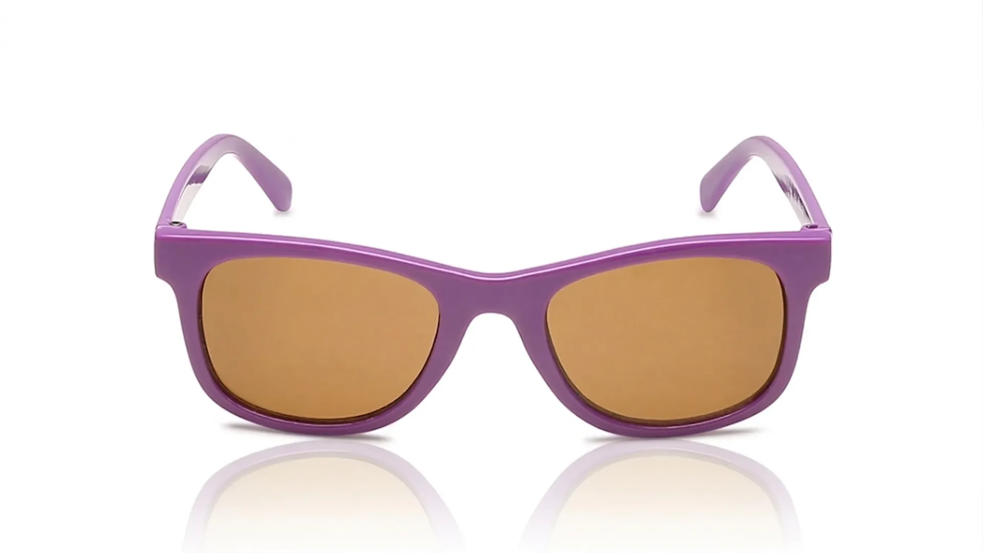 Retro-Modern Purple and Amber Sunglasses