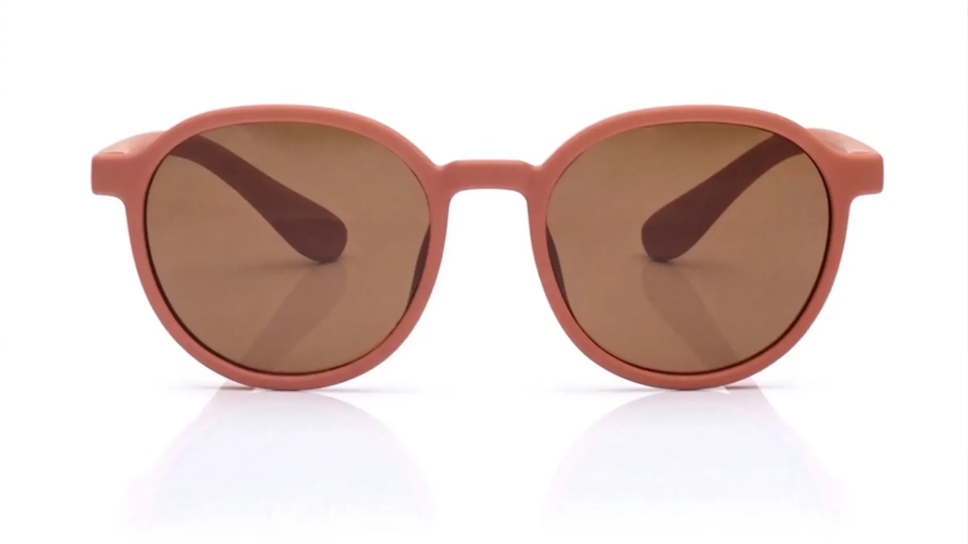 Round Matte Terracotta Kids Sunglasses