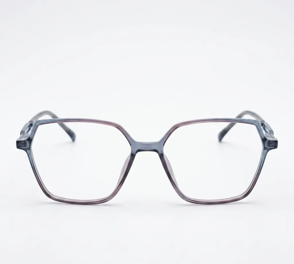 [F99] Hexagonal Eyeglasses with Blue-Purple Gradient Frames