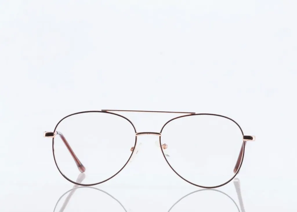 [F2] Rose Gold Metallic Aviator Frame