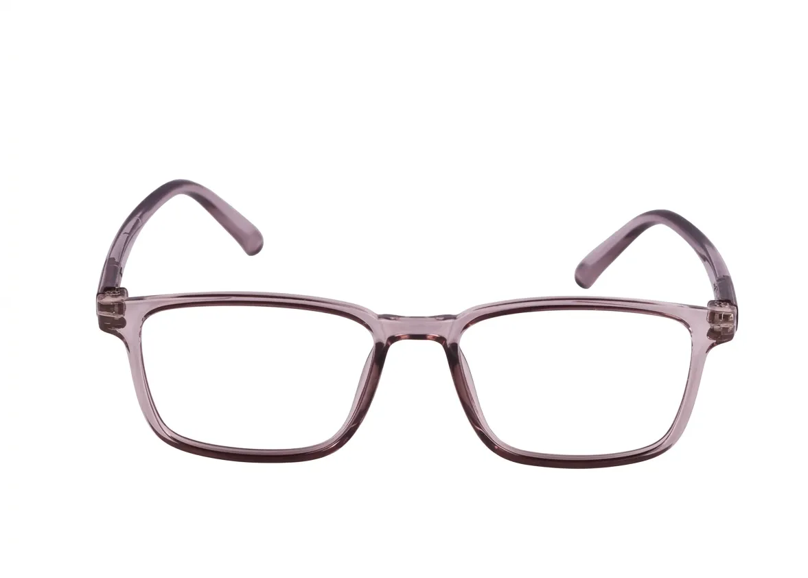 [F34] Slim Square Frame Mauve Smoke