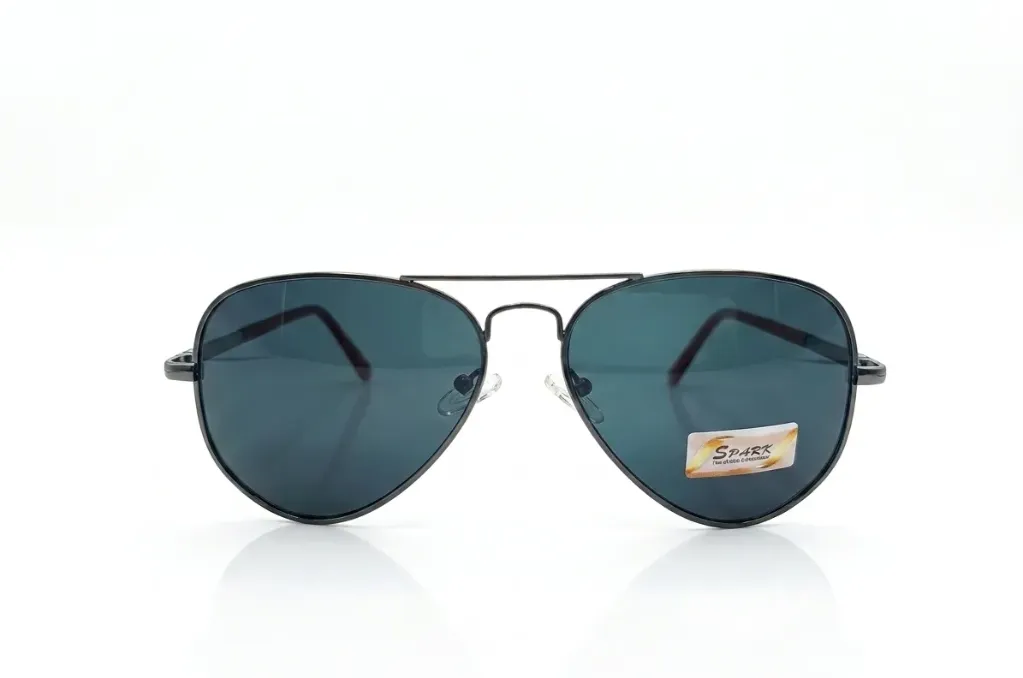 Classic Metal Aviator Sunglasses – Polarized Dark Tint Lenses with Gunmetal Frame