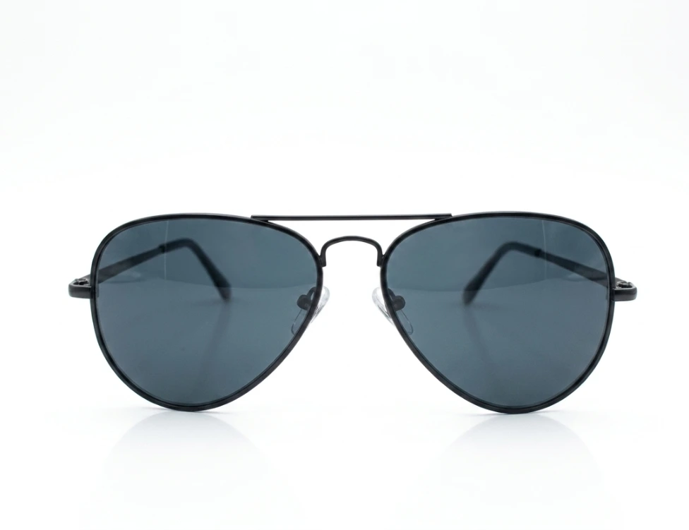 [SG253] Classic Metal Aviator Sunglasses – Polarized Dark Tint Lenses with Gunmetal Frame (M)