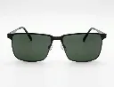 Slim Rectangular Polarized Sunglasses – Matte Black Metal Frame with Anti-Glare Lenses