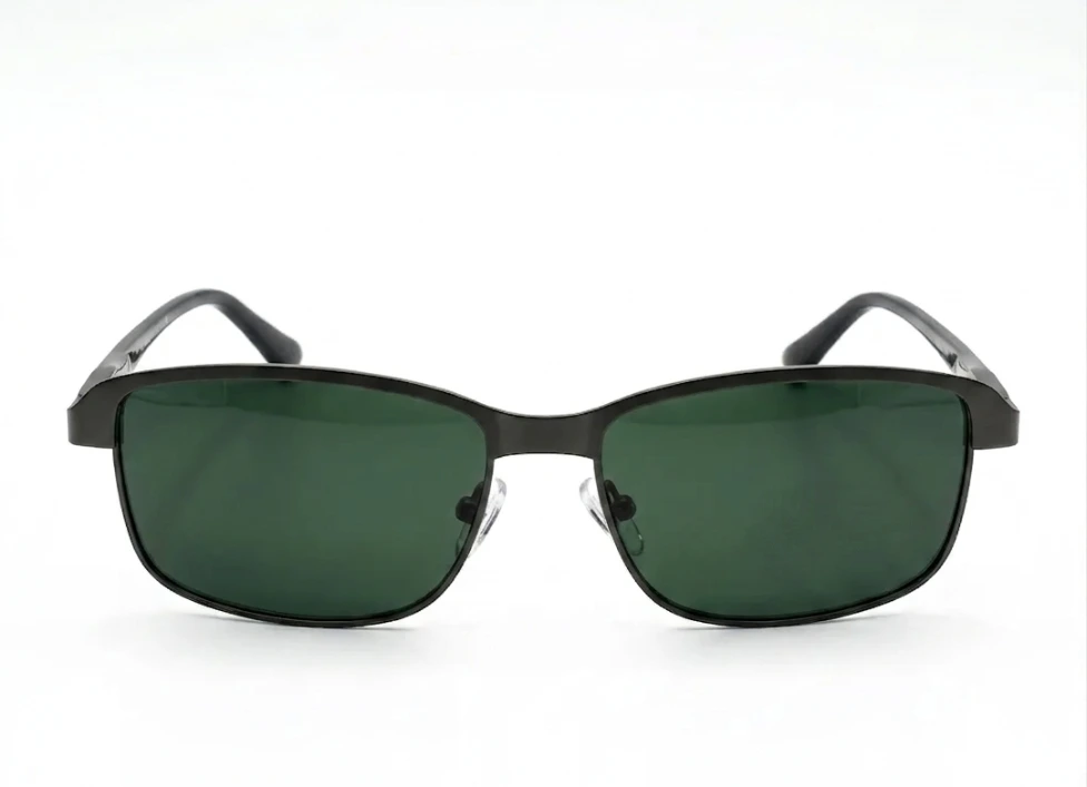 Classic Rectangular Polarized Sunglasses – Lightweight Metal Frame, UV Protection
