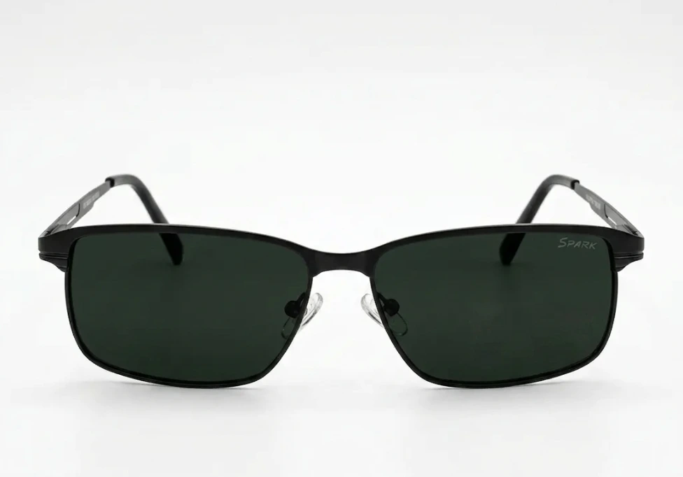 [SG273] Classic Polarized Sunglasses - Stylish & Durable Black Metal Eyewear (M)