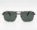 Square Metal Double Bridge Polarized Sunglasses
