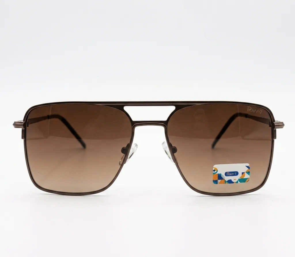 Premium Navigator Sunglasses for Men & Women (Brown Gradient Lenses)