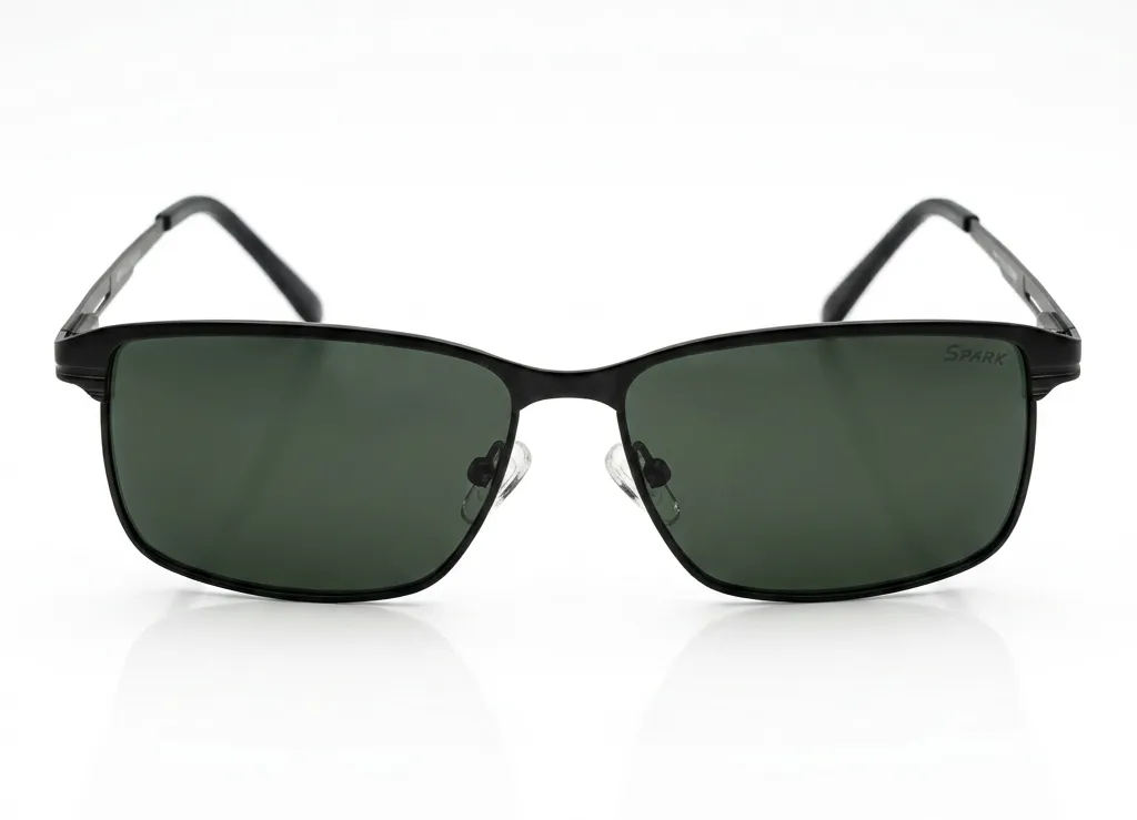 Polarized Sunglasses with Lightweight Black Metal Frame