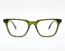 Translucent Olive Green Square Glasses Frames - Classic Lightweight Eyewear