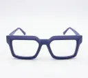 Matte Blue Thick Square Eyeglasses - Stylish & Comfortable Full-Rim Optical Frame