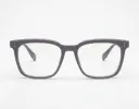 Classic Matte Charcoal Full-Rim Acetate Glasses – Neutral Grey