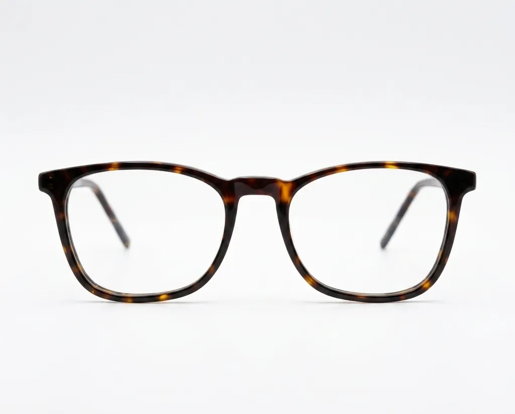 [F111] Classic Brown Tortoiseshell Square Eyeglasses Frame