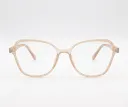 Dalingber Eyewear: Soft Geometric Cat-Eye Peach Nude Frames