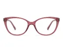 Elegant Cat-Eye Transparent Rose Pink Frames