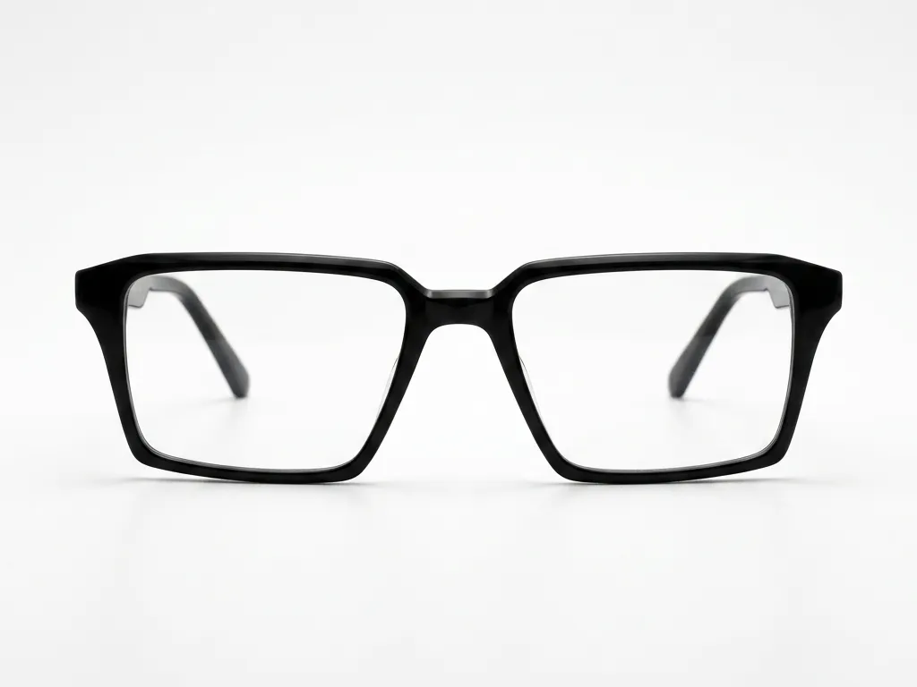 Bold Geometric Square Black Acetate Frames