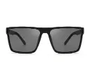 Matte Black Square Oversized Sunglasses – Bold Full-Rim Rectangular Frame
