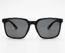 Matte Black Square Sunglasses – Premium Geometric Full-Rim Frame with Dark Grey Lenses