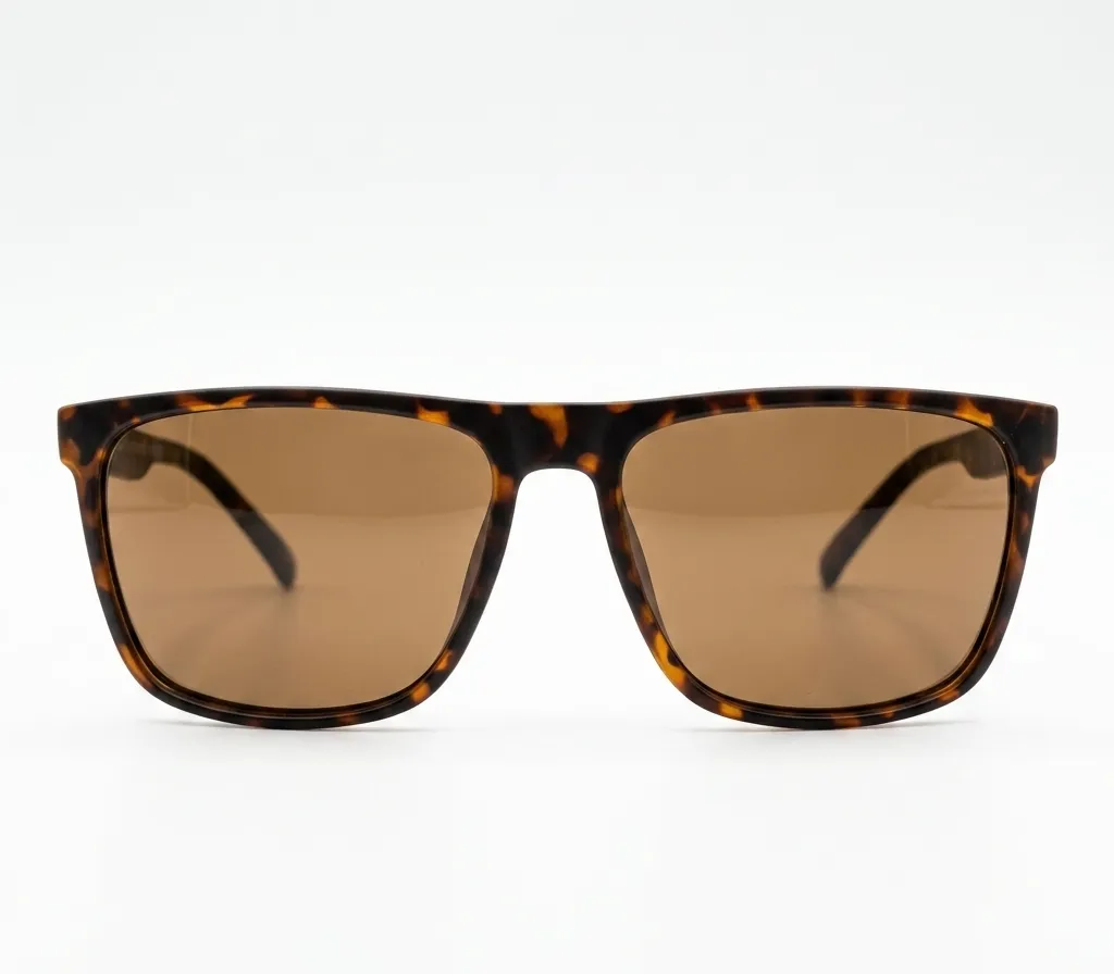 Retro Tortoise Frame Square Sunglasses
