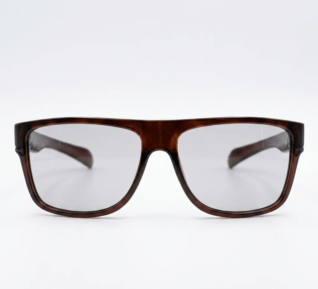 Large Square Brown Tortoise Shell Fashion Sunglasses