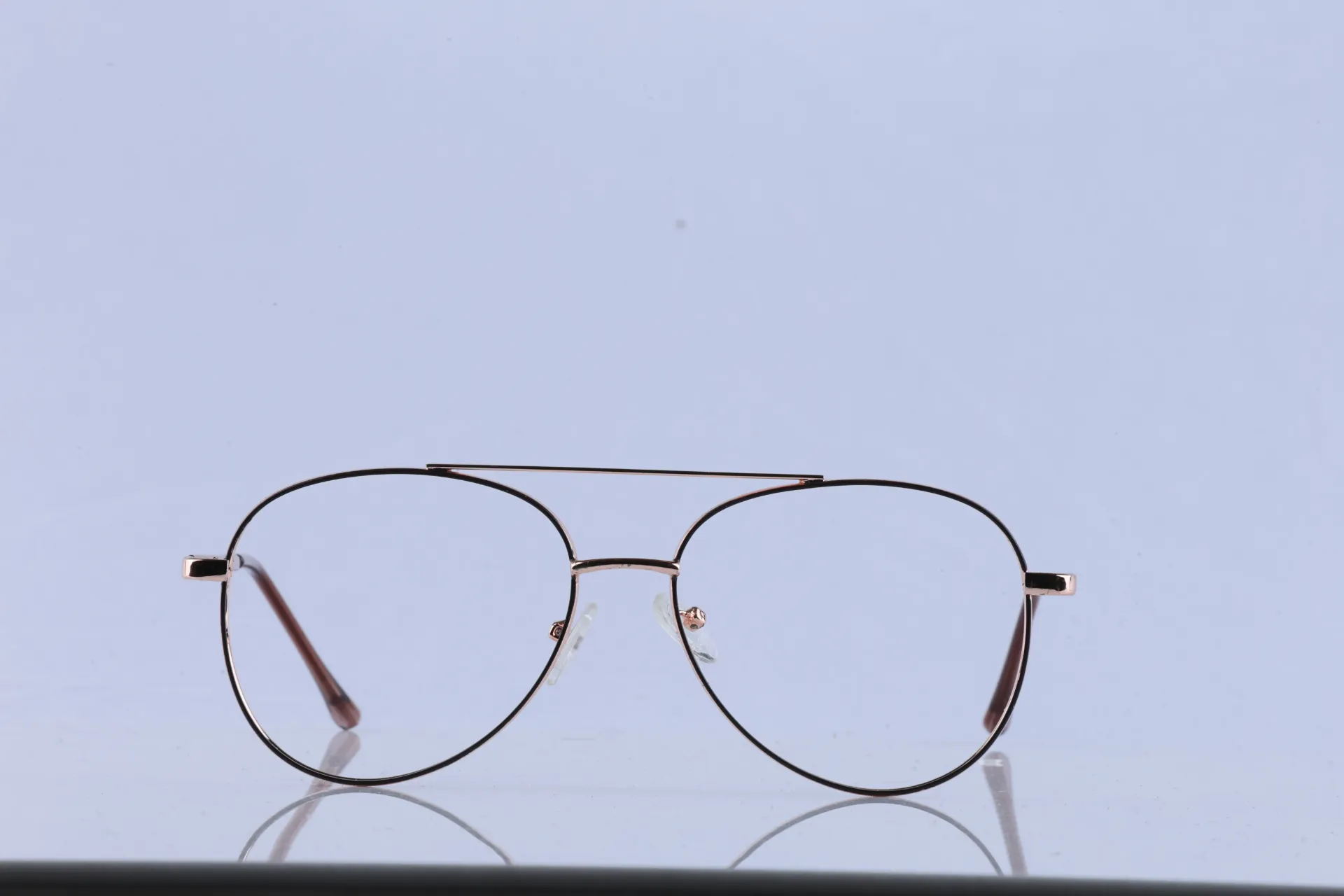 Rose Gold Metallic Aviator Frame