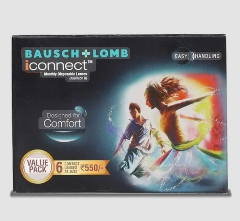 Baush & lomb iconnect Monthly Disposable Pack of 6 lens