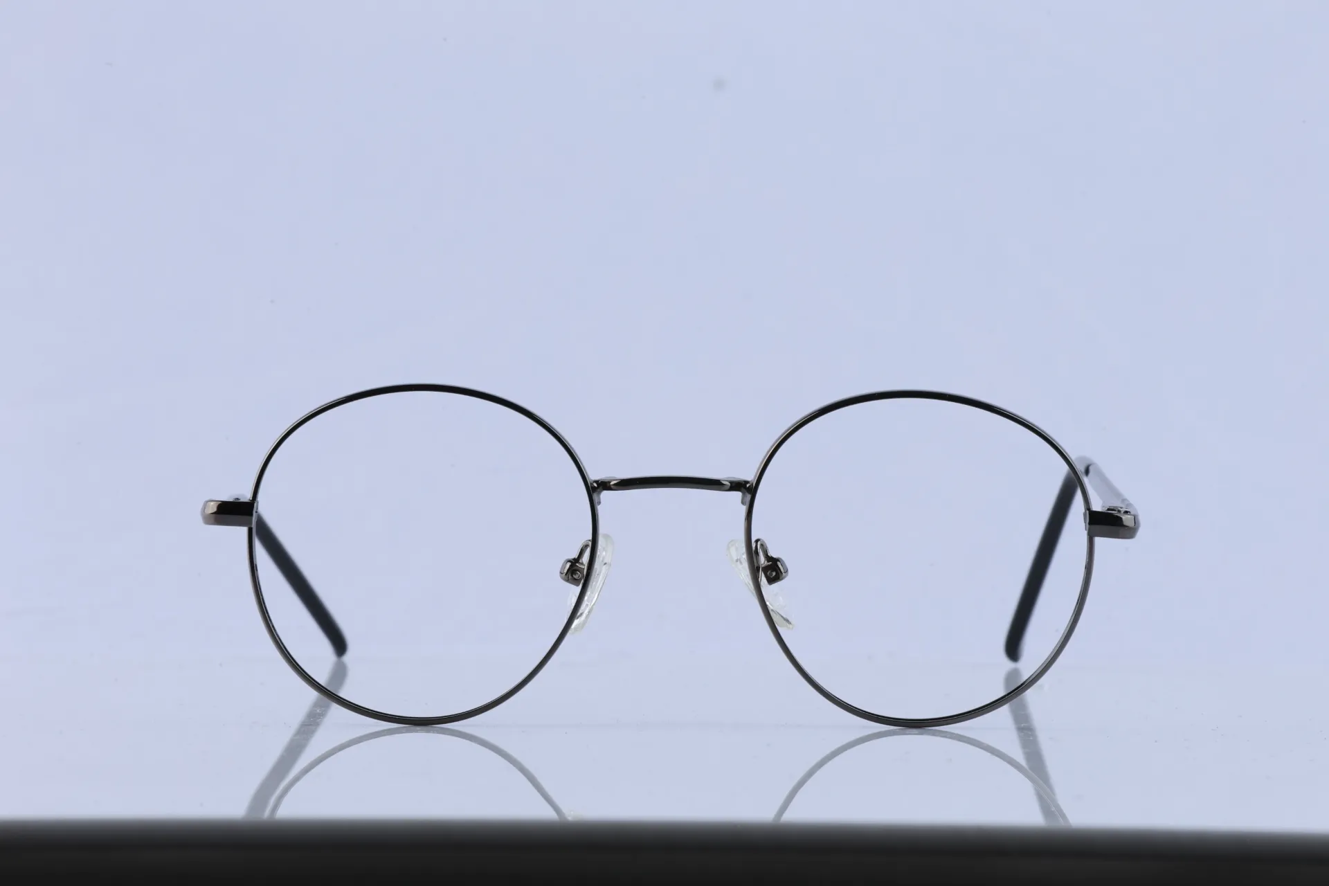 Retro Round Metal Frame - Gunmetal Grey