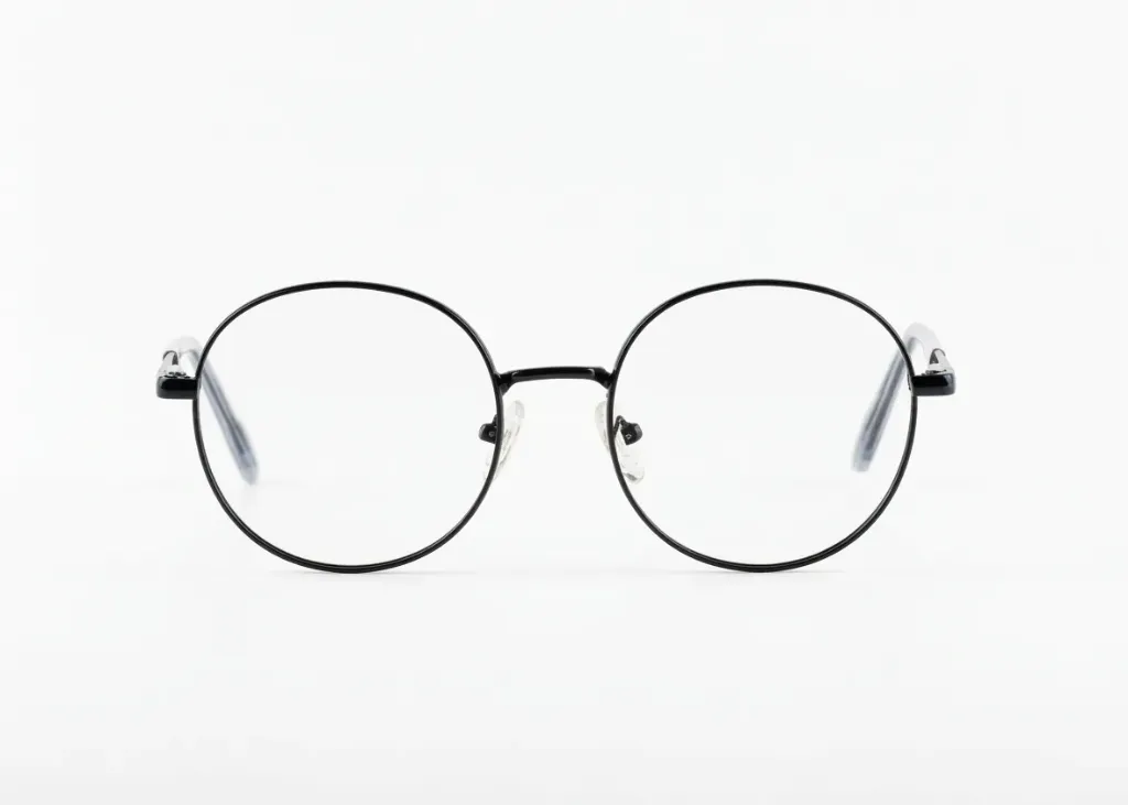 [F11] Retro Round Metal Frame - Deep Navy Blue