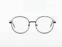 Retro Round High-Shine Metal Frame in Polished Silver