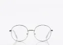 Retro Round Metal Frame Polished Silver