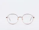 Retro Round Metal Frame Polished Rose Gold
