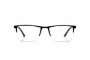 Semi-Rimless Athletic Rectangle Frame Onyx Black