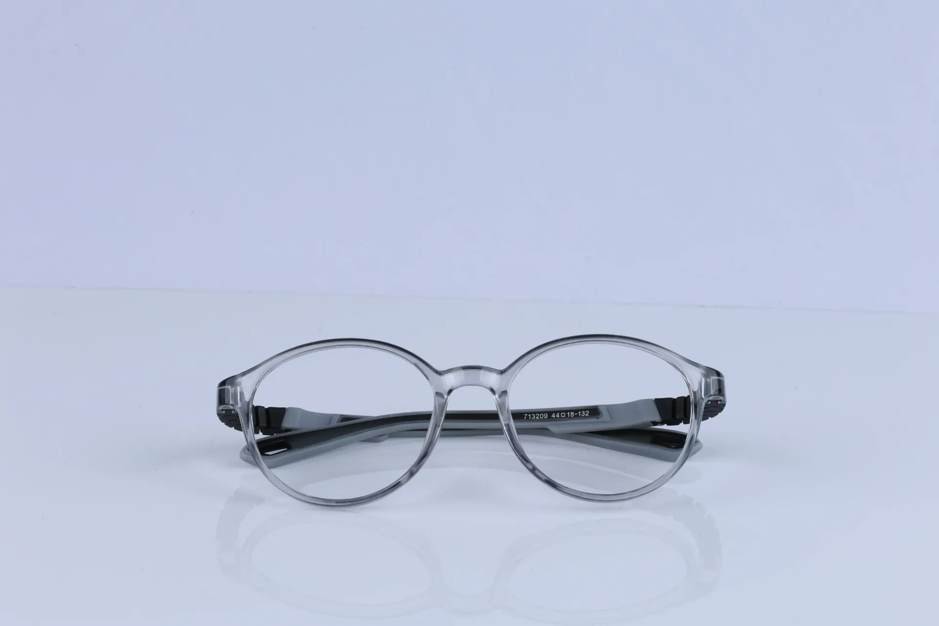 Flexible Round Frame in Crystal Smoke & Slate