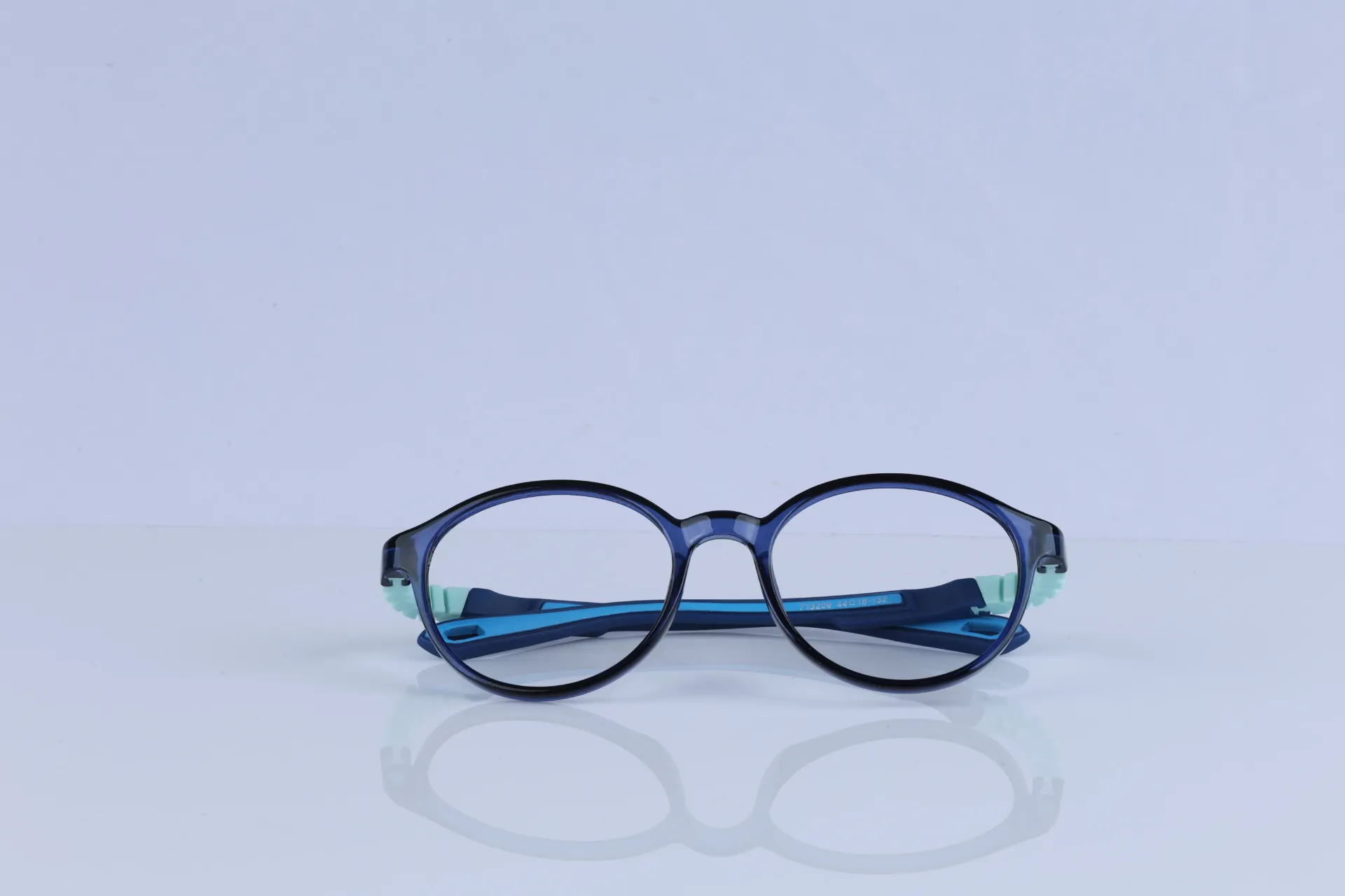 Flexible Round Frame in Deep Navy & Mint