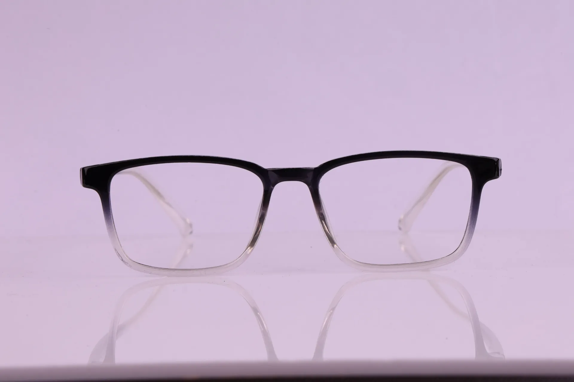 Smoke Grey Crystal Square Frame