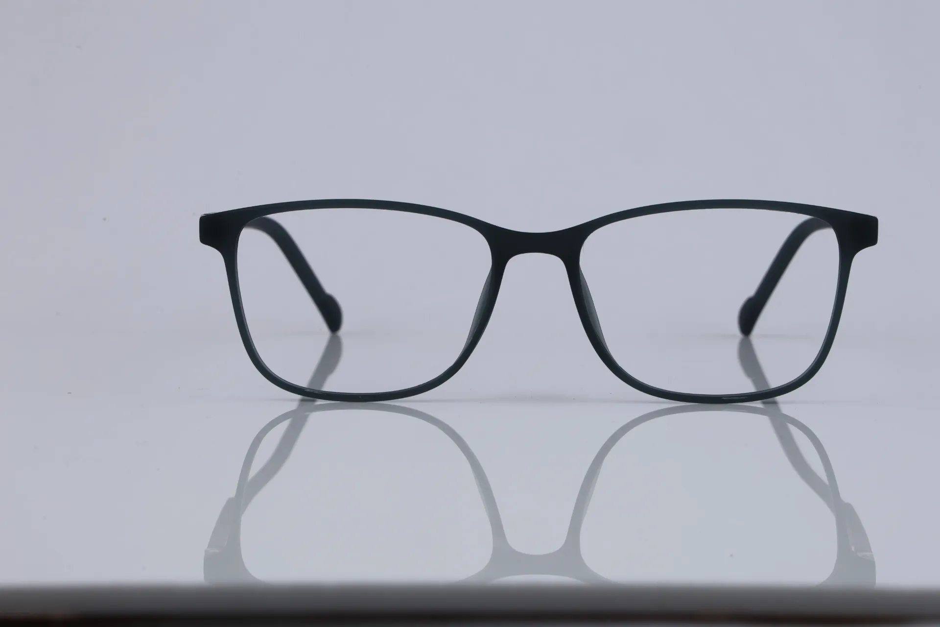 Slim Rectangle Frames in Translucent Steel Grey