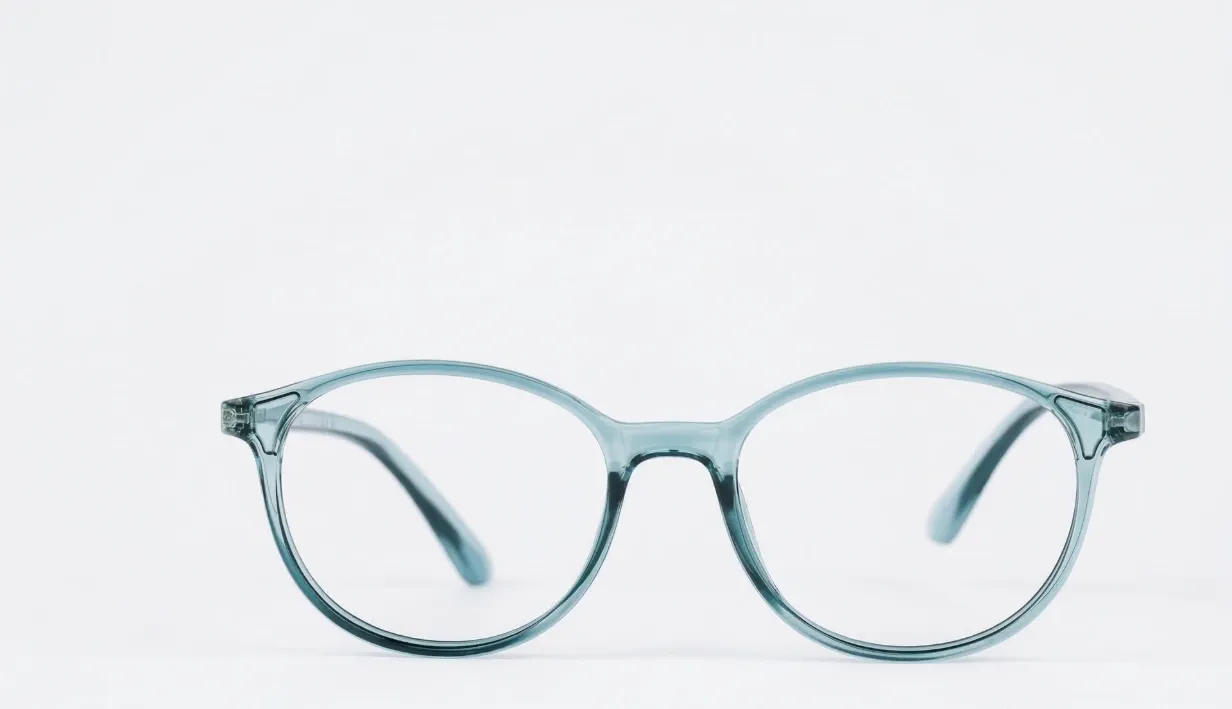 Translucent Round Acetate Frame-Crystal Azure